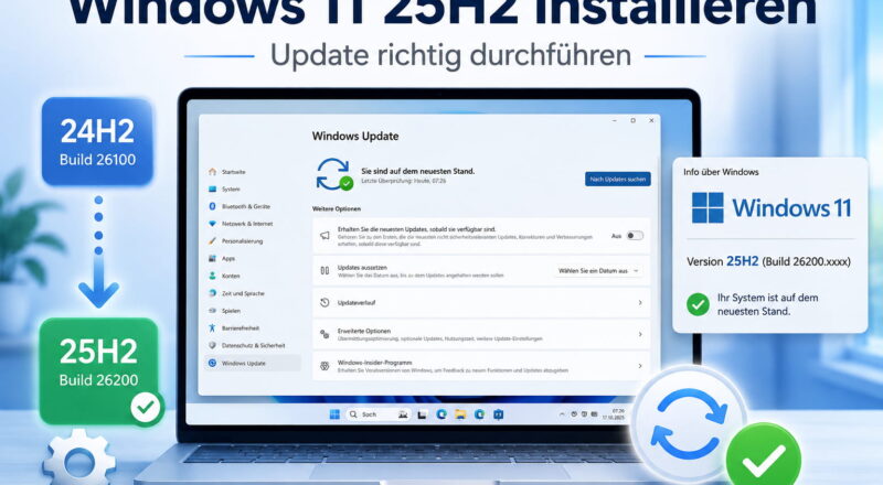 windows 11 25h2 installieren Beitragsbild zu Windows 11 25H2 installieren und Update richtig durchführen