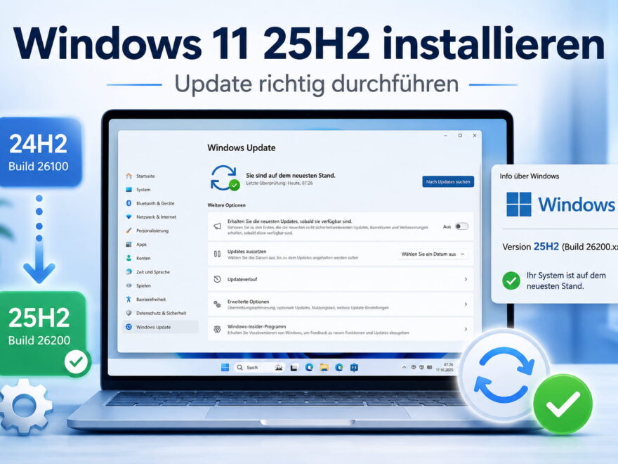 Beitragsbild zu Windows 11 25H2 installieren und Update richtig durchführen