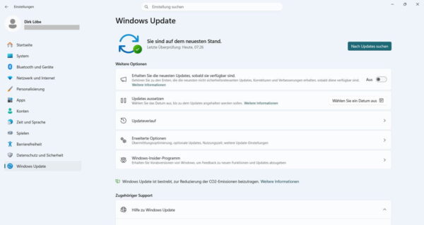 Windows Update unter Windows 11 25H2