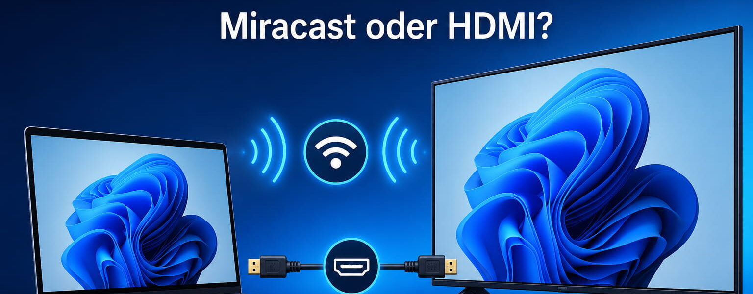 Windows 11 Bildschirm auf Fernseher übertragen mit Miracast oder HDMI
