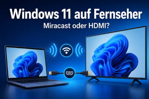 Windows 11 Bildschirm auf Fernseher übertragen mit Miracast oder HDMI
