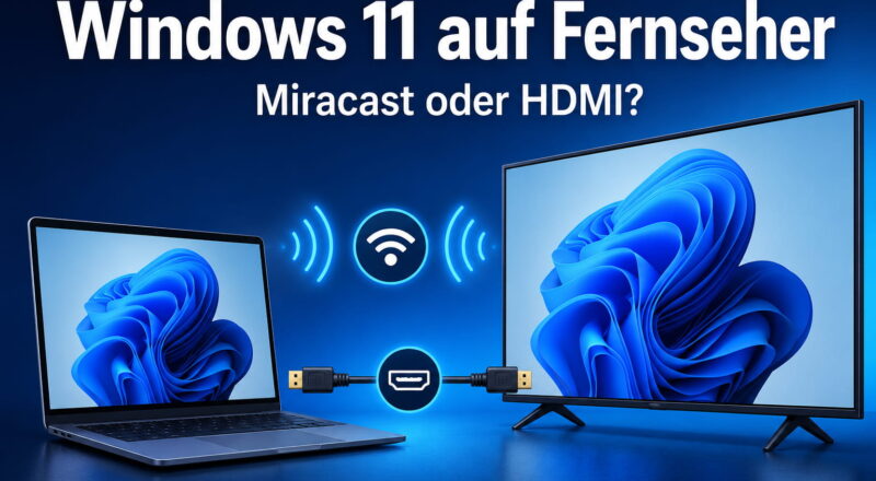 Windows 11 Bildschirm auf Fernseher übertragen mit Miracast oder HDMI
