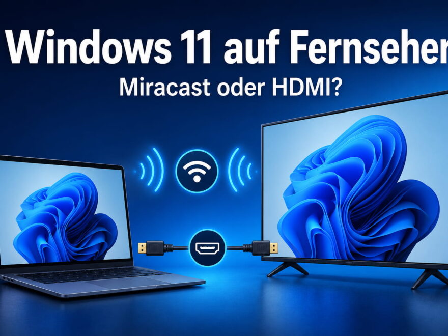 Windows 11 Bildschirm auf Fernseher übertragen mit Miracast oder HDMI