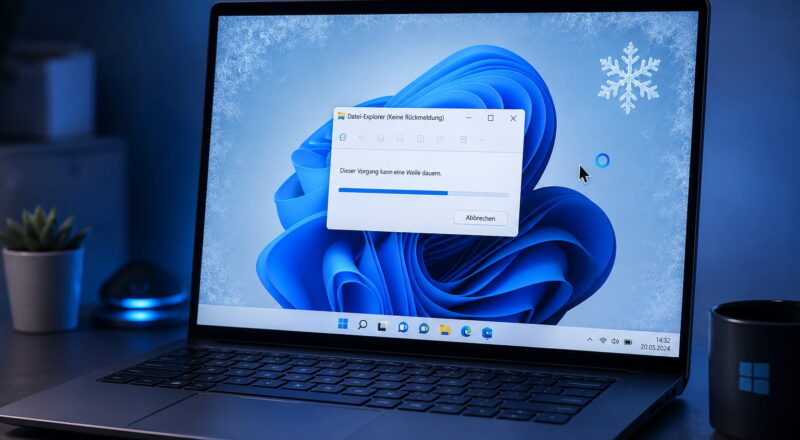 Eingefrorener Windows-11-PC bei einem Systemabsturz