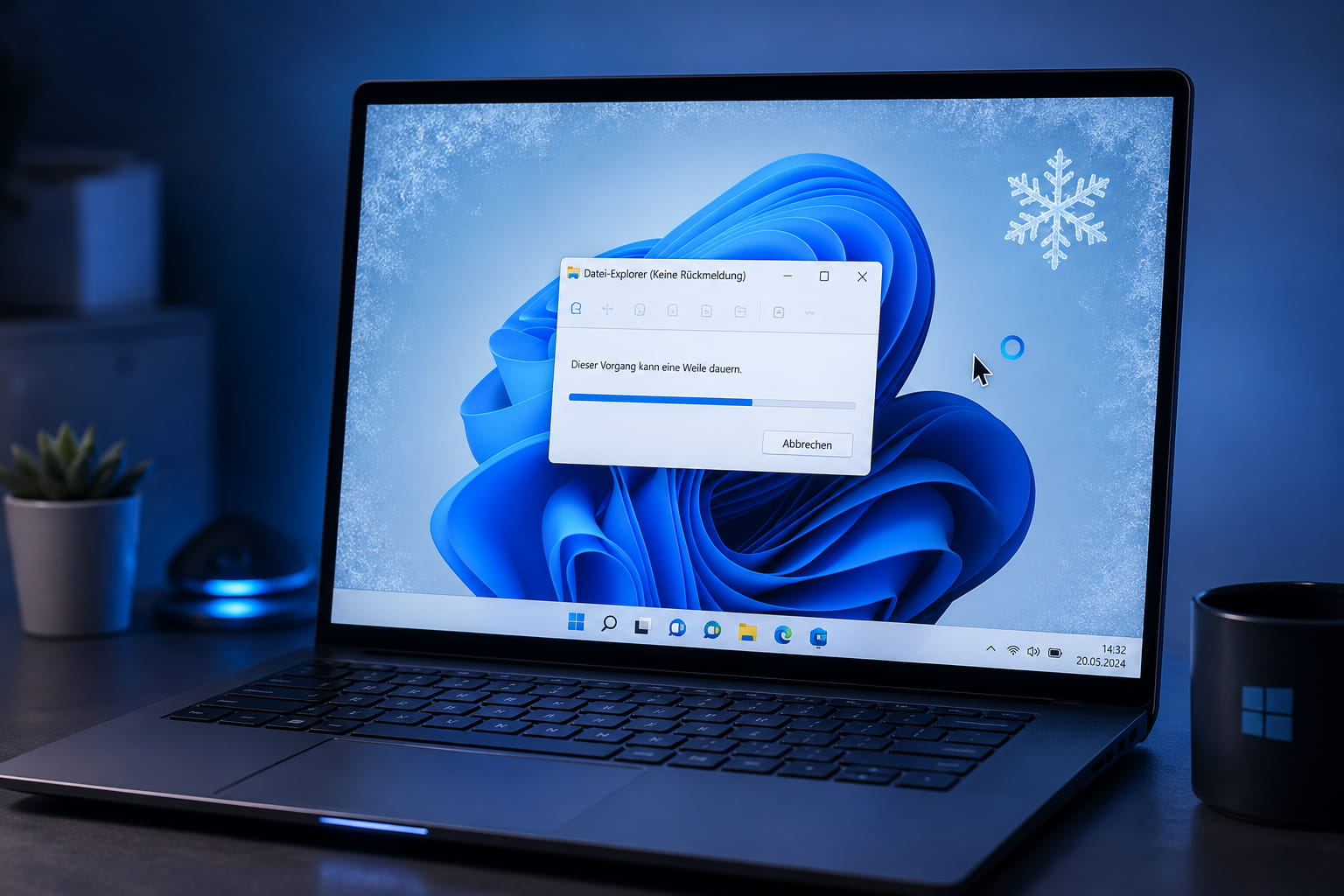 Eingefrorener Windows-11-PC bei einem Systemabsturz