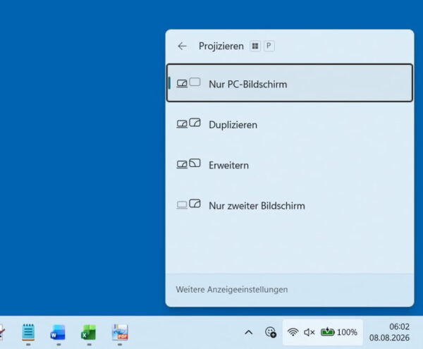 Bildschirm duplizieren oder Fernseher als zweiten Bildschirm verwenden Windows 11 Bildschirm duplizieren oder erweitern