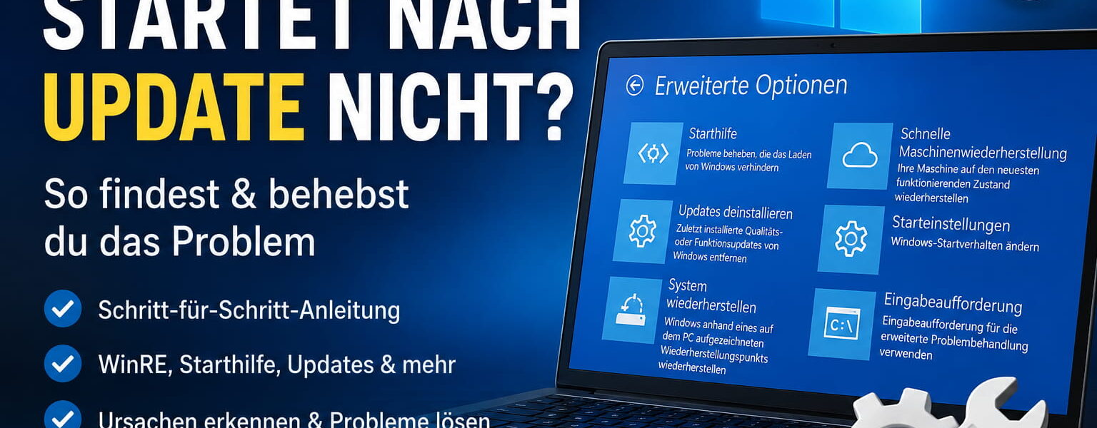 Windows 11 startet nach Update nicht mehr – Reparatur mit WinRE und Starthilfe
