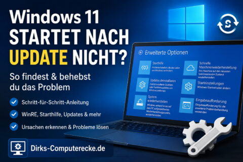 Windows 11 startet nach Update nicht mehr – Reparatur mit WinRE und Starthilfe