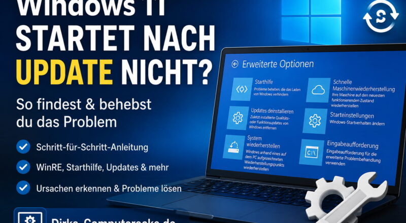 windows11 update startet nicht Windows 11 startet nach Update nicht mehr – Reparatur mit WinRE und Starthilfe