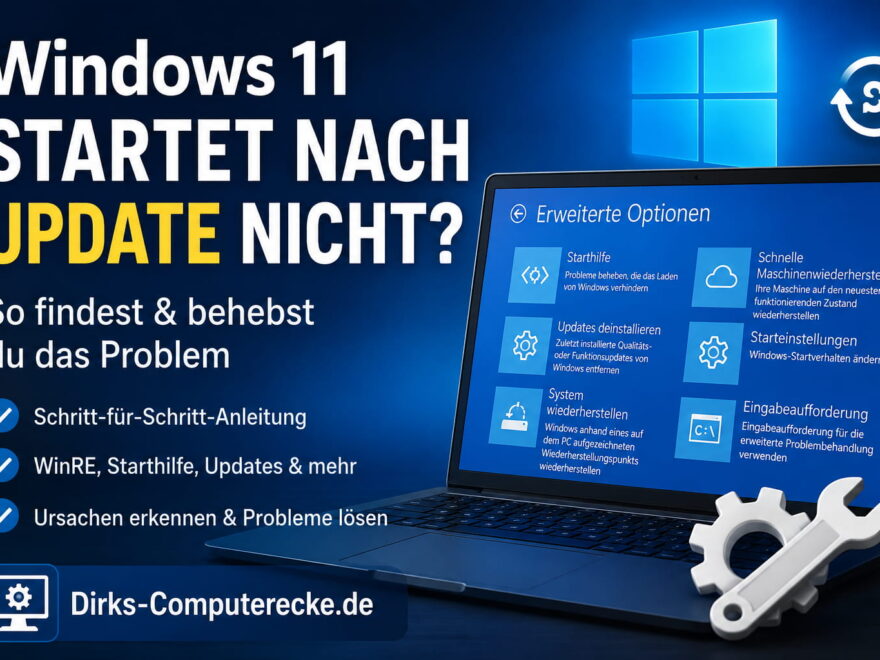 Windows 11 startet nach Update nicht mehr – Reparatur mit WinRE und Starthilfe