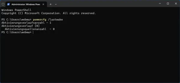 Letzte Aufweckursache mit powercfg /lastwake prüfen Windows 11 wacht von alleine auf: Aufweckursache mit powercfg /lastwake unter Windows 11 prüfen