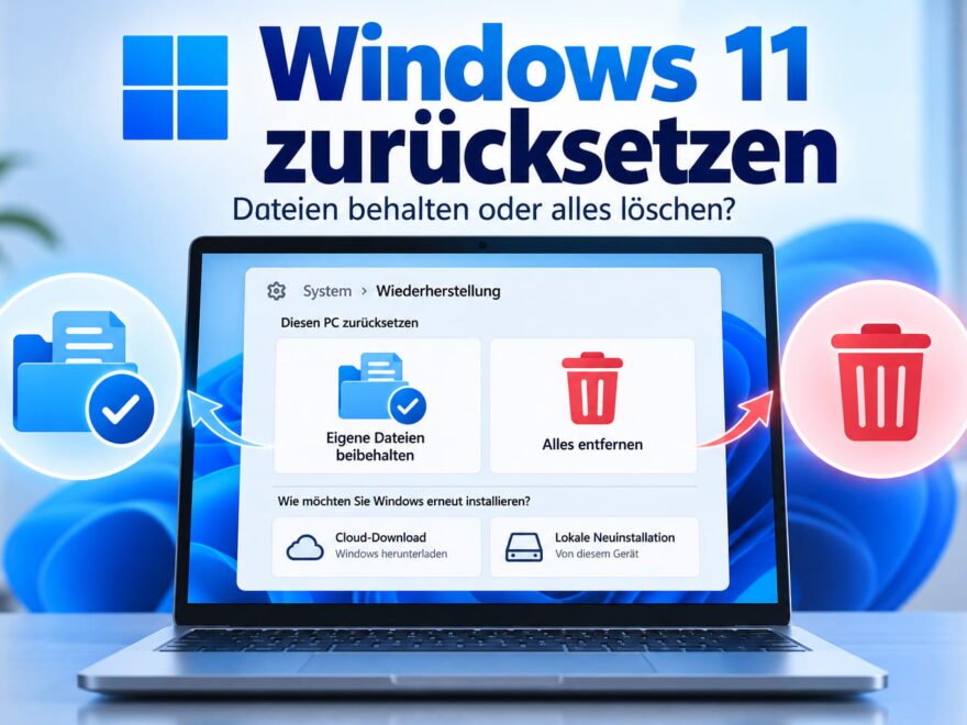 Windows 11 zurücksetzen und Dateien behalten oder löschen
