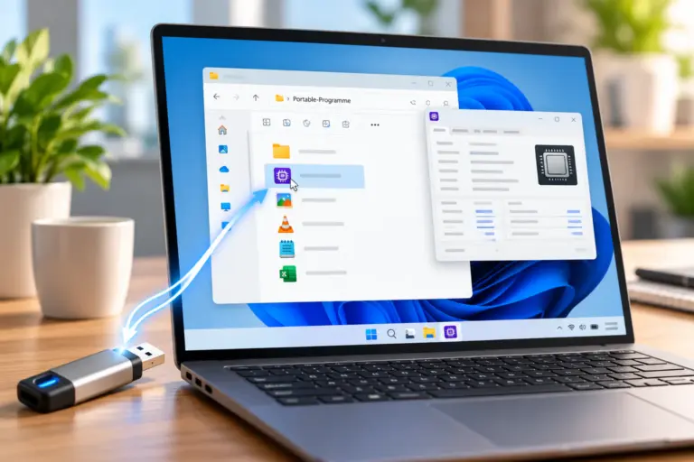 Portable Software ohne Installation auf einem Windows-11-Laptop nutzen