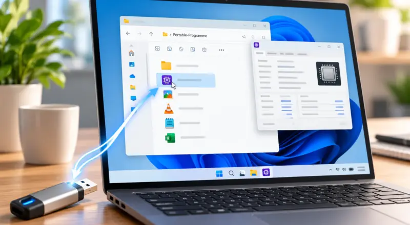 Portable Software ohne Installation auf einem Windows-11-Laptop nutzen