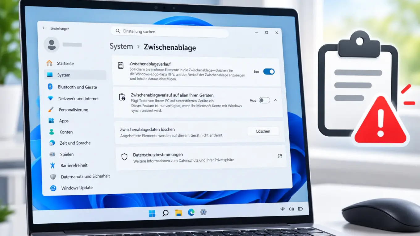 Problem mit der Zwischenablage unter Windows 11